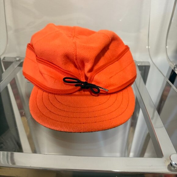 The Original Stormy Kromer Cap Orange - Wool Exterior - Size 7 1/2 - Picture 1 of 5